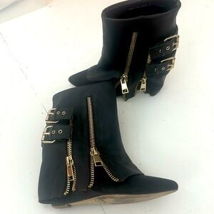 Bebe Size 6 Leather Booties